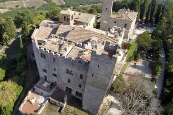 Il castello di Giomici visto dall'alto