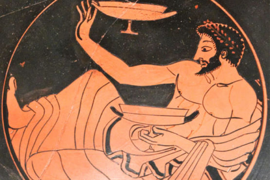 Kottabos - pittura su fondo vaso greco